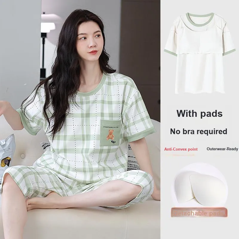 FENTENGCARE Pajama Set Women's Green-3