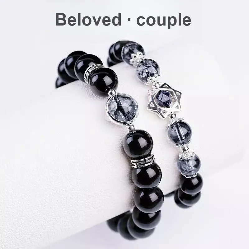 JUICY GRAPE Obsidian Bracelets Unisex-1