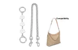 Silver camellia + decorative chain puppy buckle 45cm