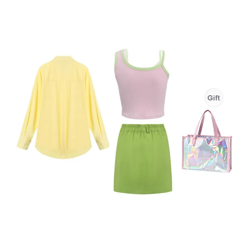 XUANSHU Two Piece Skirt Sets Women's-5