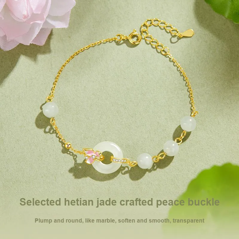 Lao Feng Xiang Bracelets White Jade Women's-2
