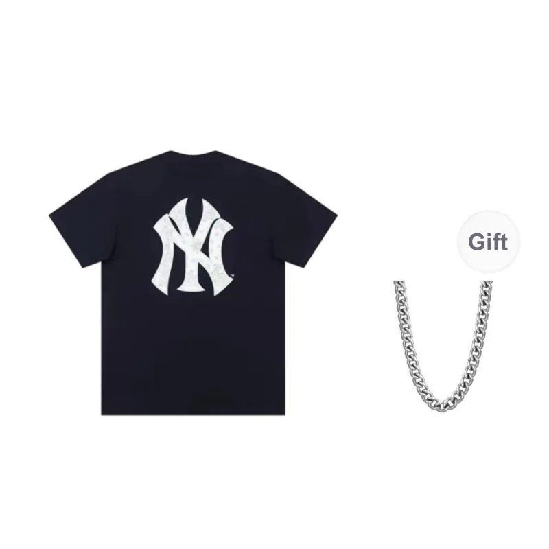 New Era New Era X MLB Co-brand T-Shirt Unisex Navy Blue-0