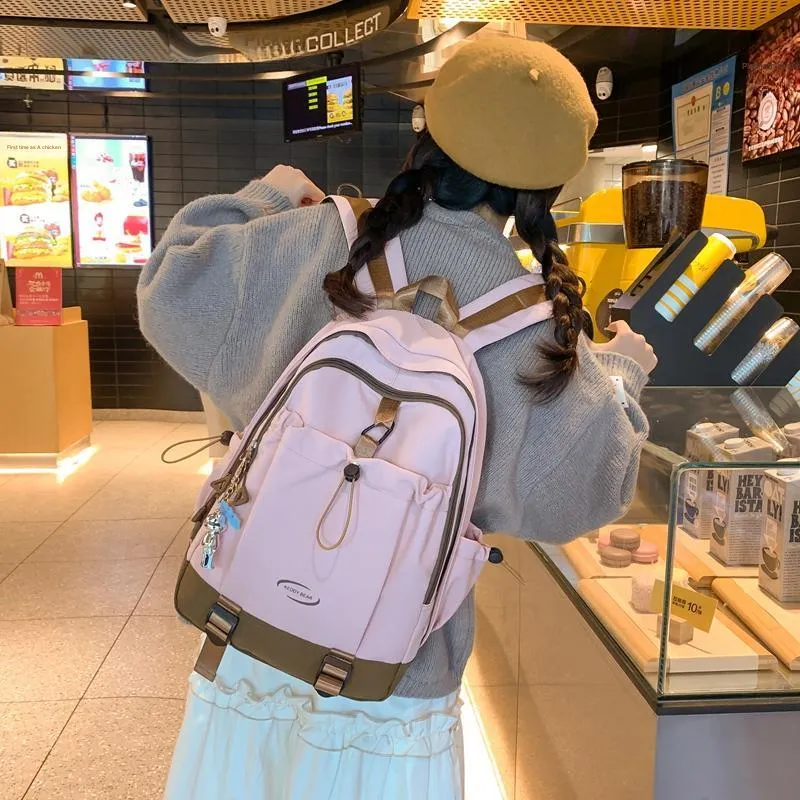 Yalu Nylon Backpack Unisex Multicolor-39