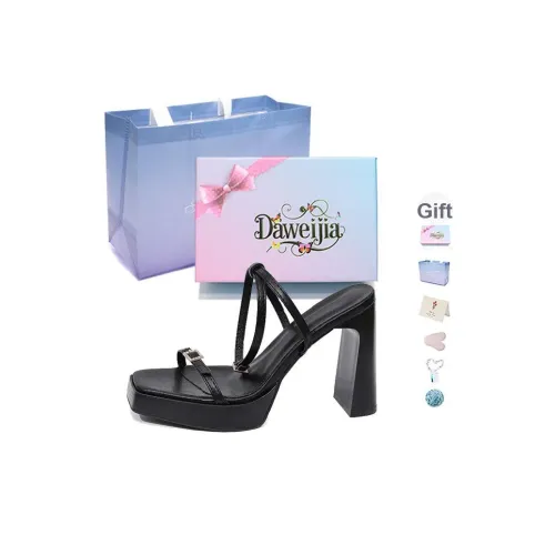 Dawei's House One Ремешок Сандалии Женские Черный Набор в Коробке