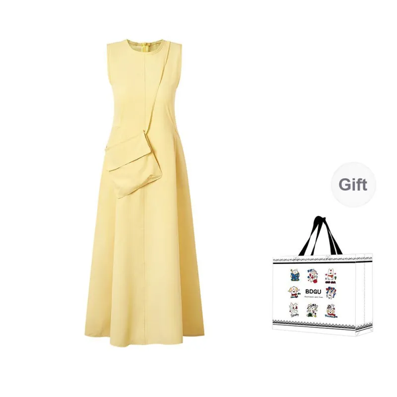 BDGU Sleeveless Dresses Women's Yellow-0