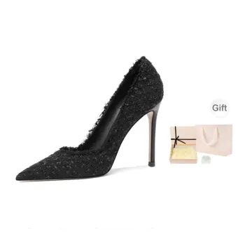 Xingdiman Slim Heel High Heels Women's Black Gift Box Set