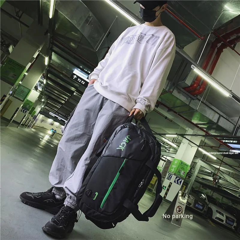 PULUWIRR Oxford Gym Bag Medium Size Unisex White, Black-10