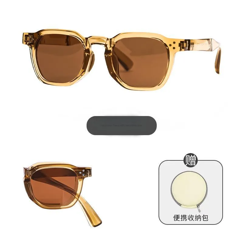 YANLE TR/Memory Plastic Oval Sunglasses Unisex-1