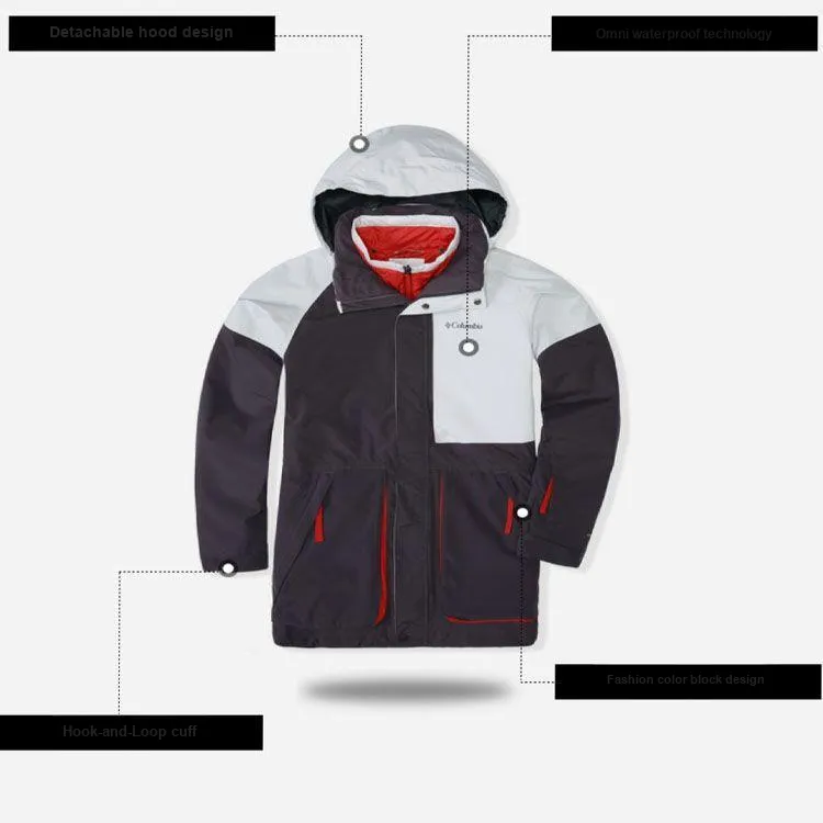 Columbia Windbreaker Jackets Men Black Gray Color-5