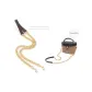 Dark Brown Print Leather with Chain 90cm