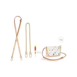 [Smaller Bag Modified Set]Cow Leather Crossbody Shoulder Strap+Decorative Chain+Modified Buckle