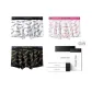 3 Pack (White+Pink White+Black Gold)