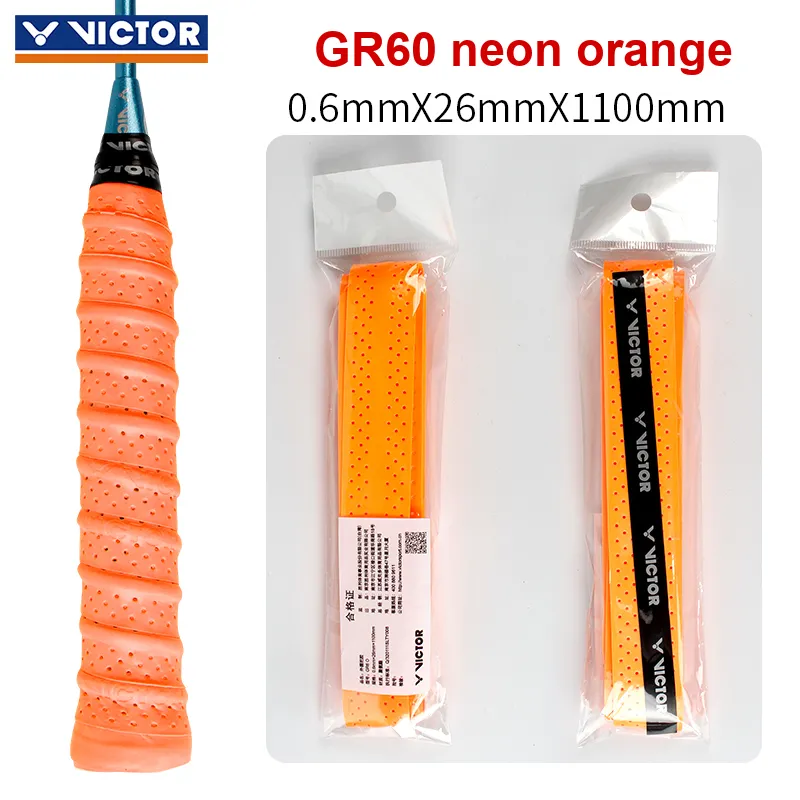 VICTOR Badminton Grip Tape Neon Orange Keel Polyurethane Thin-1