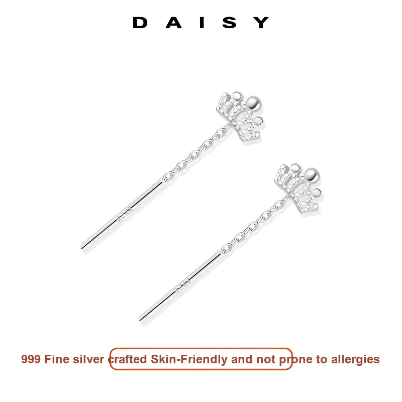 Daisy Dream Full Sterling Silver Drop Earrings Women's-3