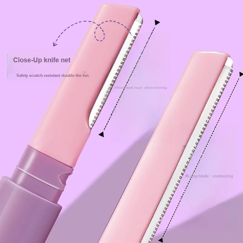 GECOMO Dual Head Micro Eyebrow Razor Portable Beginner Safety Anti Scratch Lip And Body Hair Trimmer For Beauty Tools-2