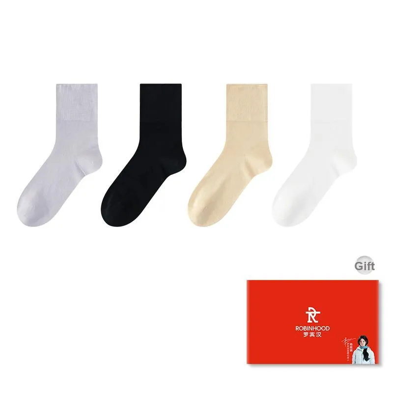 ROBINHOOD Mid Calf Socks Women's Box 4 Pack-3