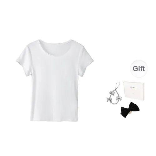 Fstudio Korean Style Thin Crew Neck Versatile Minimalist Style Short Sleeved T Shirts Women's