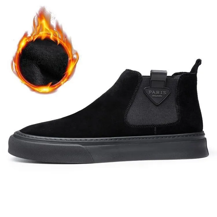 YEDANI Short Chelsea Boots Men's Black-5