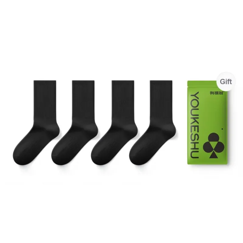 YOUKESHU Mid Calf Socks Men's 5 Pack Gift Box Set-42