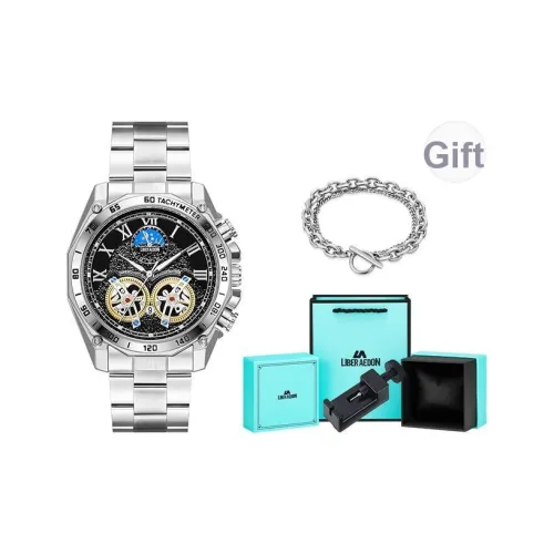 LIBER AEDON Кварцевый механизм Черный циферблат Мужские часы