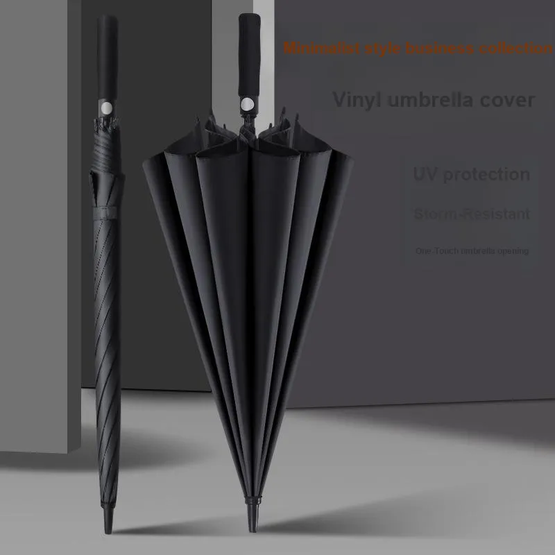 Baudini Extra Large Umbrella With Business Long Handle Extra Large Reinforced Thickened Durable And Wind Resistant-2