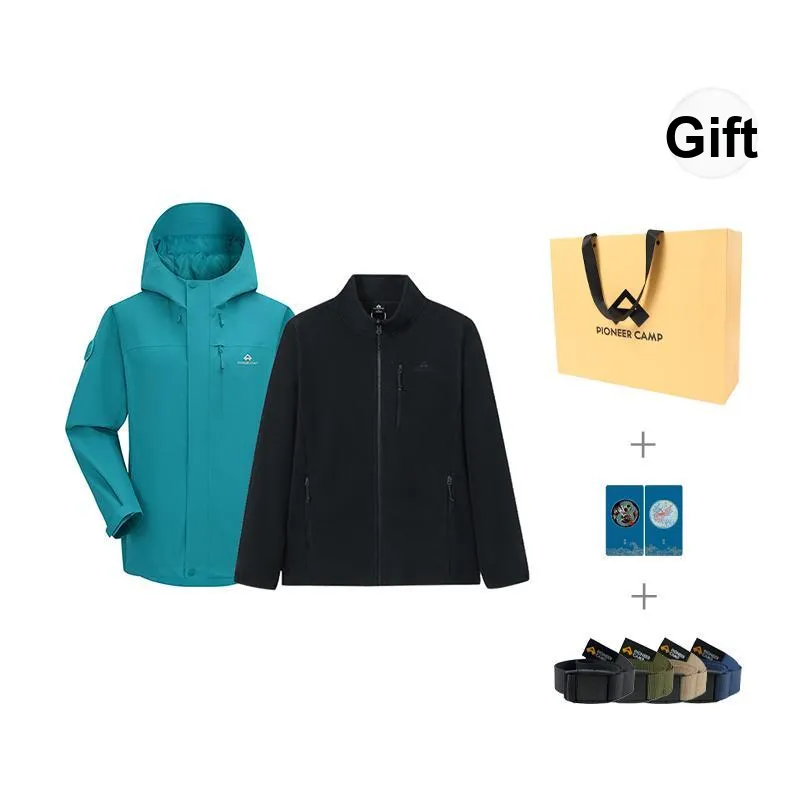 PIONEER CAMP Waterproof, Windproof, Breathable, Water Repellent, Abrasion Resistant, Thermal Windbreaker Jacket Women's-32