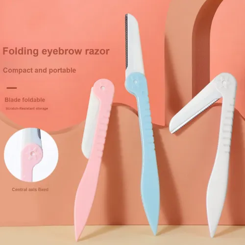 SHANGYELAMEILA Portable Eyebrow Razor Set Scratch Resistant 3 Pcs Pack