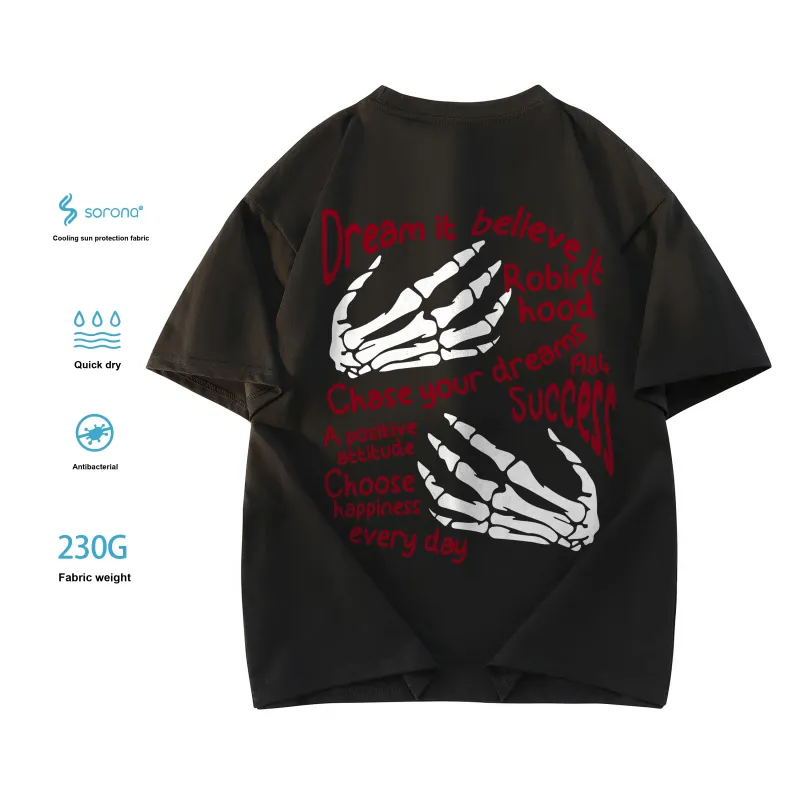ROBINHOOD T Shirt Unisex Black White Red-0