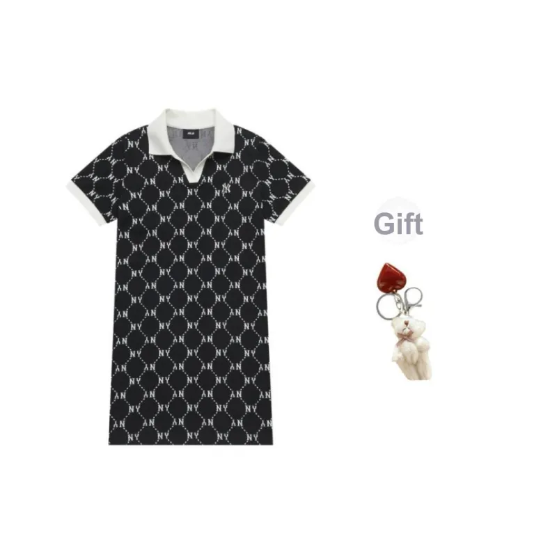 MLB MONOGRAM Collection New York Yankees SS25 Short Sleeved Dress Women's Black-2