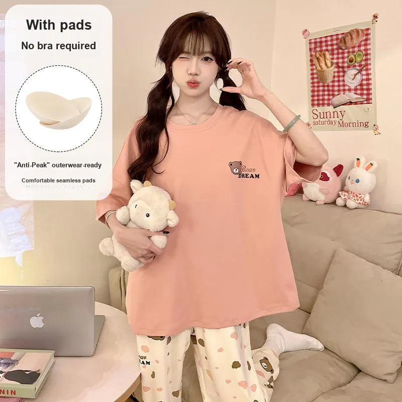 XIAFENYAN Pajama Set Women's Orange-1
