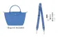 [Bright Blue]86-103cm Crossbody Shoulder Strap Set[Top Grain Cow Leather]
