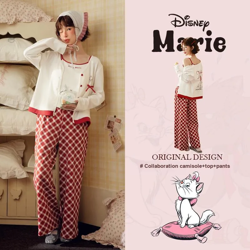 Gongdie x Disney Pajama Set Women's White Gift Box Set-1