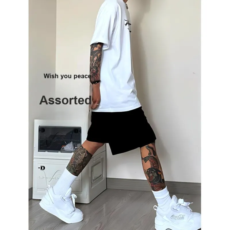 CORNILOT Casual Shorts Unisex White Heather Gray-2