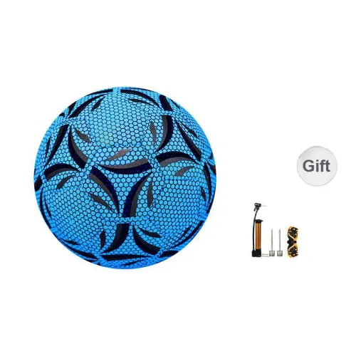 SIPAKESPORT Size 4 5 Size Soccer PU Machine Stitched Soccer Ball Unisex Glow In The Dark Blue