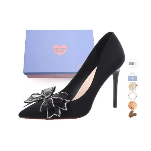Xingdiman Slim Heel High Heels Women's Black