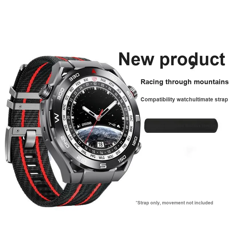 Miss Wrist Huawei Compatibility Watch Band 22 46mm Nylon Material-7