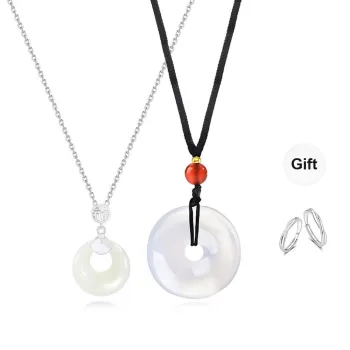 GUDS GAVE Chalcedony Good Luck Necklace Unisex
