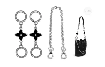 Lan Bao Fan Alloy Metal Bag Accessory Shoulder Strap Liner Women's Silver