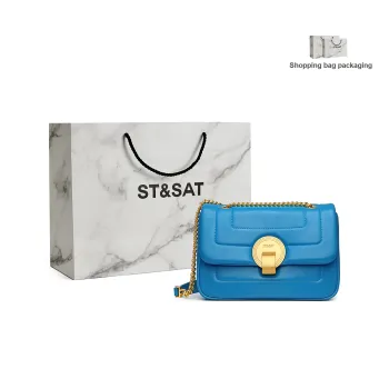 ST&SAT Artificial Leather Bonded Cow Split Leather Bonded Synthetic Leather Shoulder Bag Women's