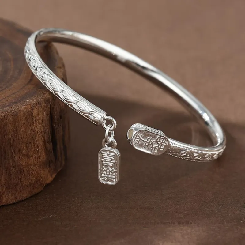 KINGFOCUS Sterling Silver Bangles Women's-4