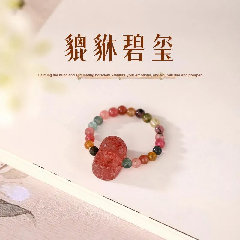 JINLIUFUJIXIANG Natural Tourmaline Rings Women's-2