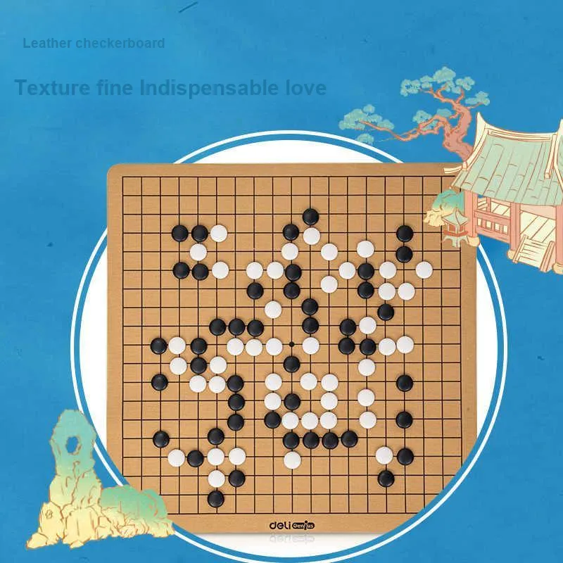 Deli Five In A Row Chinese Chess 2 in 1 Double Sided Board Games-3