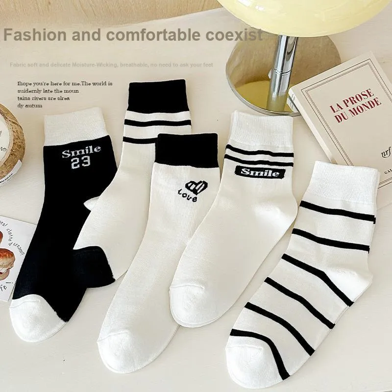 Lan Miao Mid Calf Socks Women's 7 Pack-2