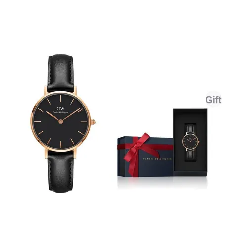 Daniel Wellington DW Watch Girl Кварцевый механизм Естественная кожа Ремешок 28 мм Белый циферблат Женские часы