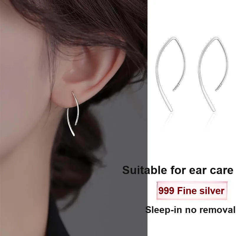 LNIEER 999 Fine Silver Earrings Women's-1