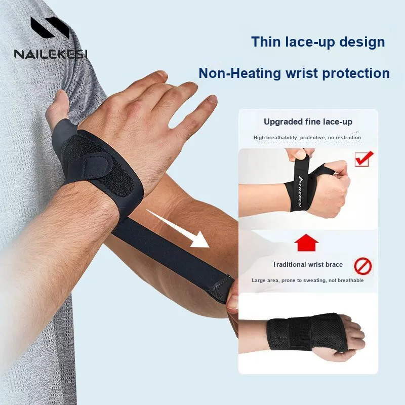 NAILEKESI Wristbands Breathable And Protective Black Polyester, Elastane Professional Protective Equipment-5