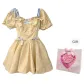 Yellow Cropped Dress+Box