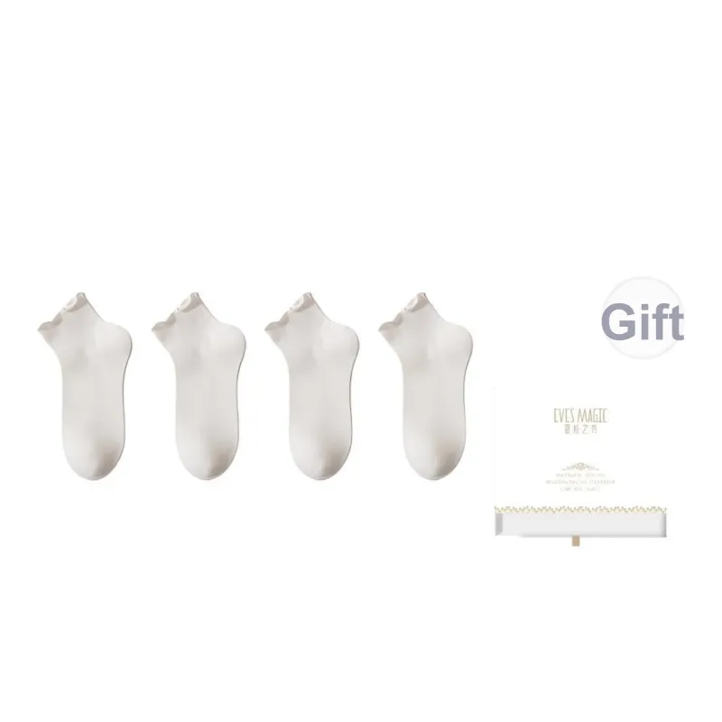 XIA.WA.ZHI.XIU Ankle Socks Women's Box 4 Pack-6