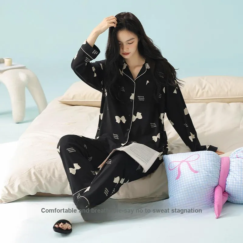 Qin Jing Pajama Set Women's Black-4
