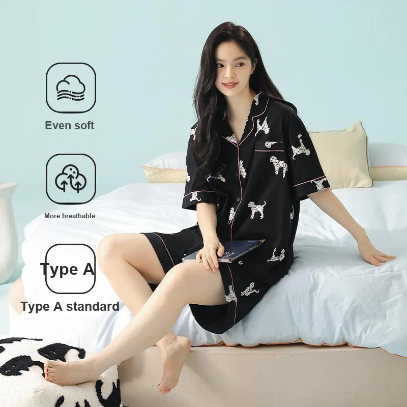 XIAFENYAN Pajama Set Women's Black-3